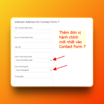 Thêm lựa chọn địa chỉ tỉnh thành vào contact form 7