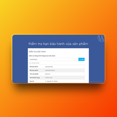 Kiểm tra hạn bảo hành của sản phẩm