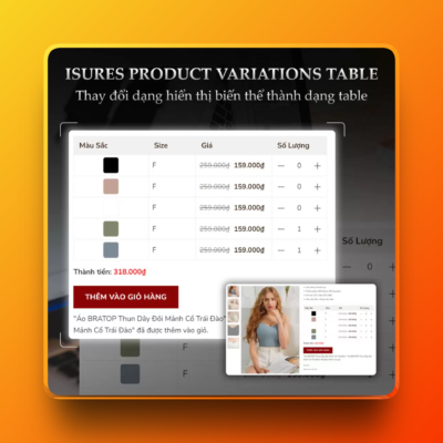 iSures Product Variations Table