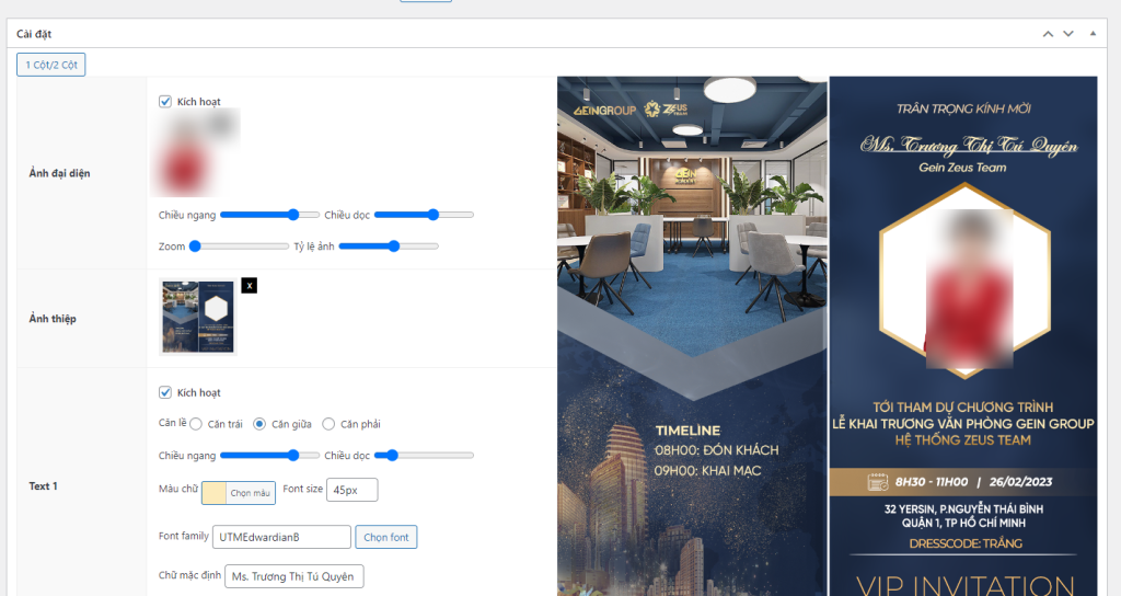 Plugin tạo thiệp online cho WordPress 