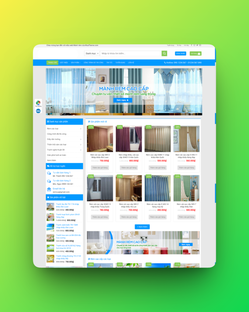 Theme wordpress bán mành rèm 02