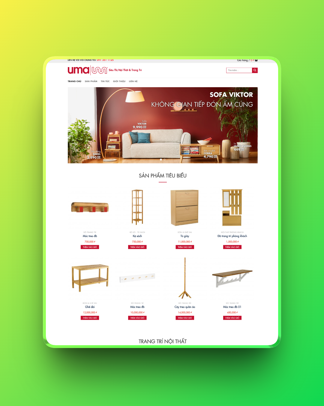 Theme wordpress nội thất xinh