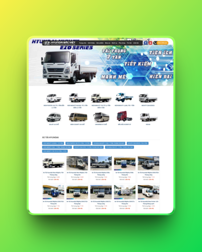Theme wordpress bán oto hyundai 01