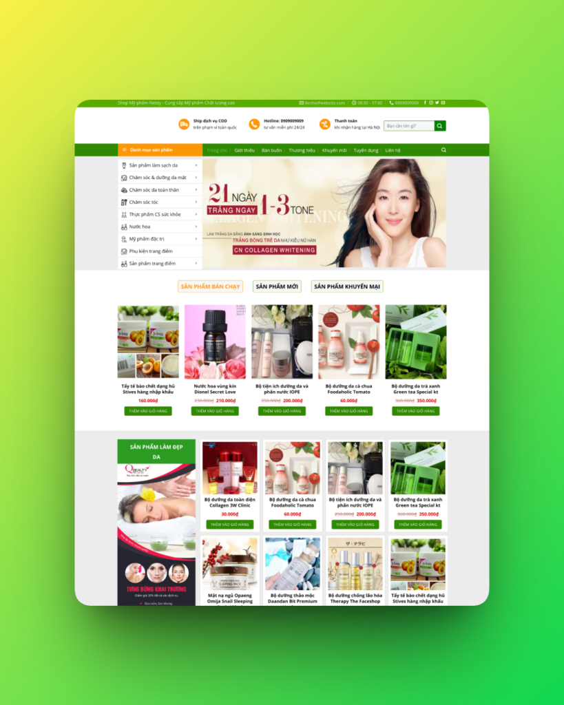 Theme wordpress bán mỹ phẩm 03