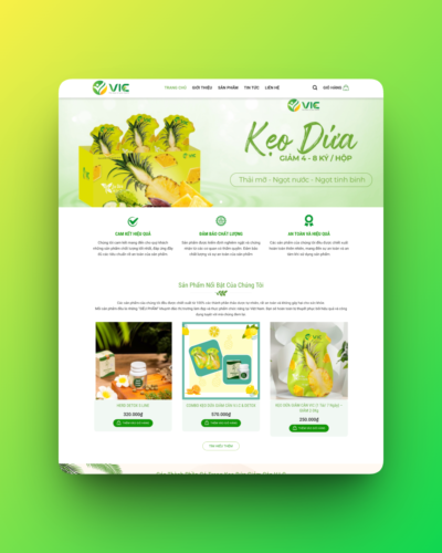 Theme wordpress bán kẹo dứa