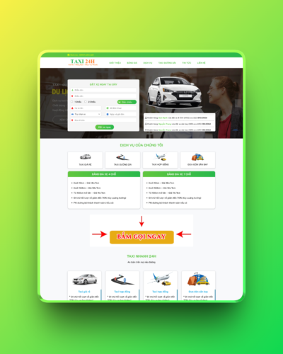 Theme wordpress dịch vụ taxi