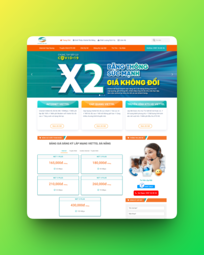 Theme wordpress bán gói cước Viettel