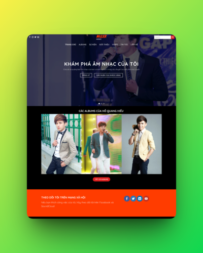 Theme wordpress giới thiệu ca sỹ