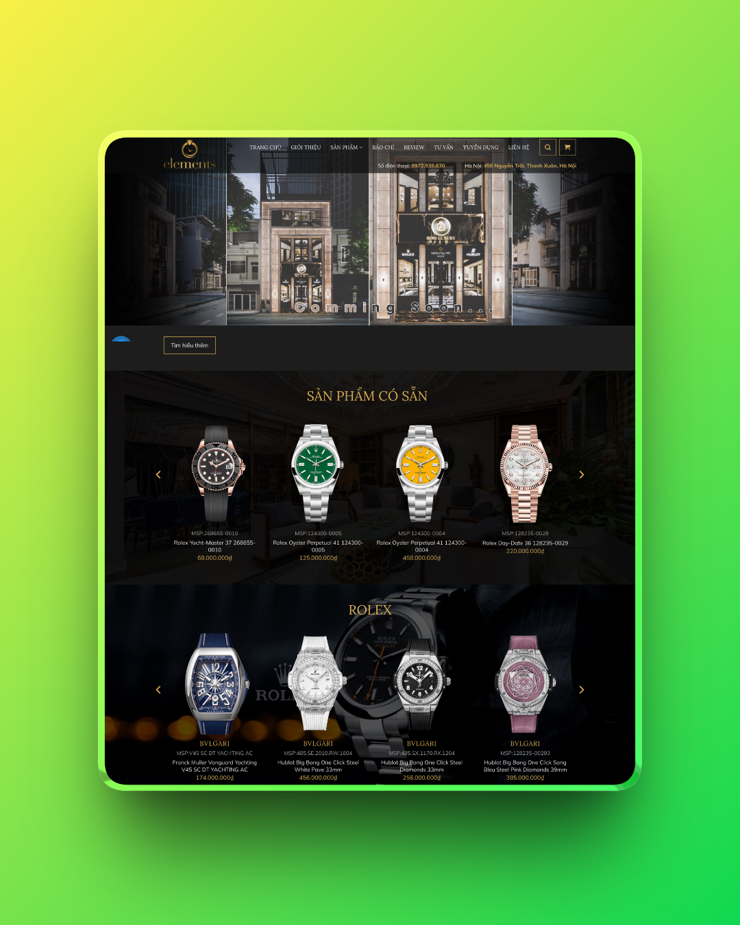 Theme wordpress bán đồng hồ 03
