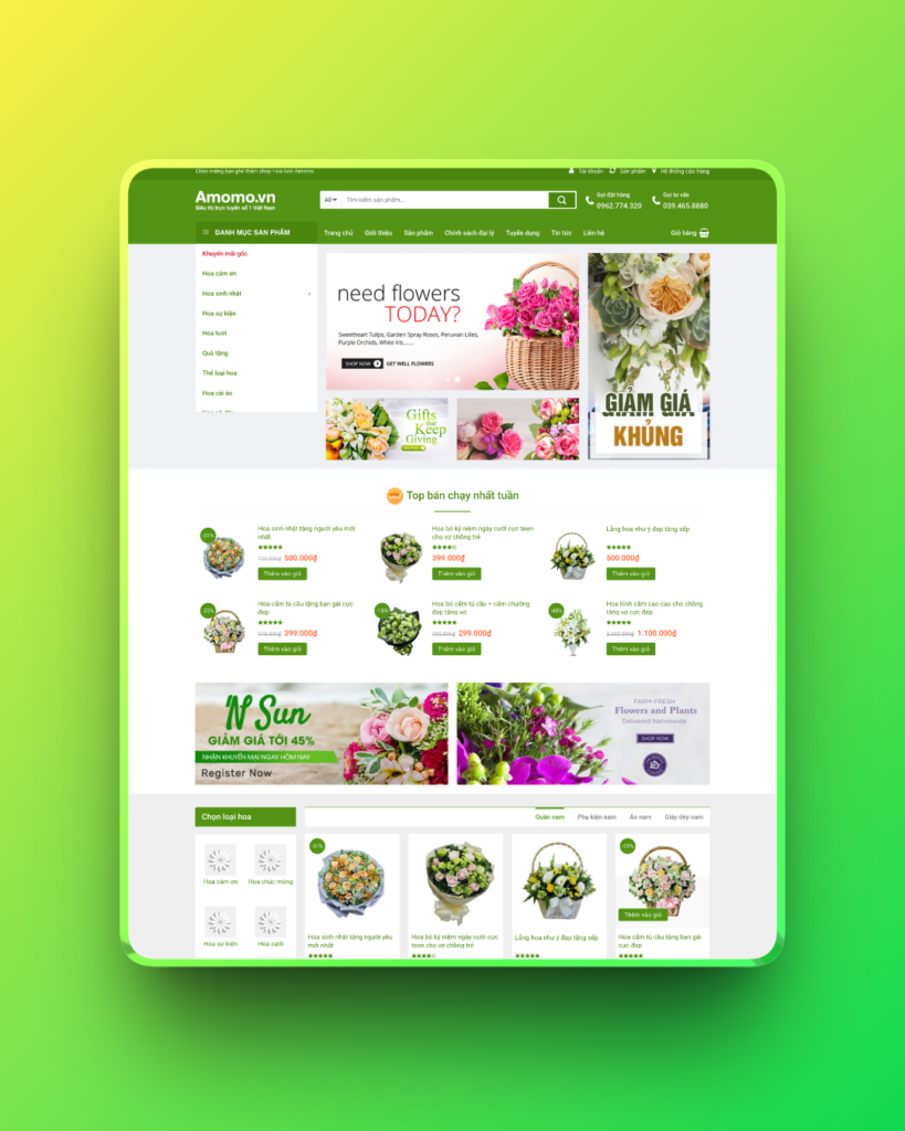 Theme wordpress bán hoa tươi