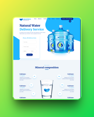 Theme wordpress nước aqua