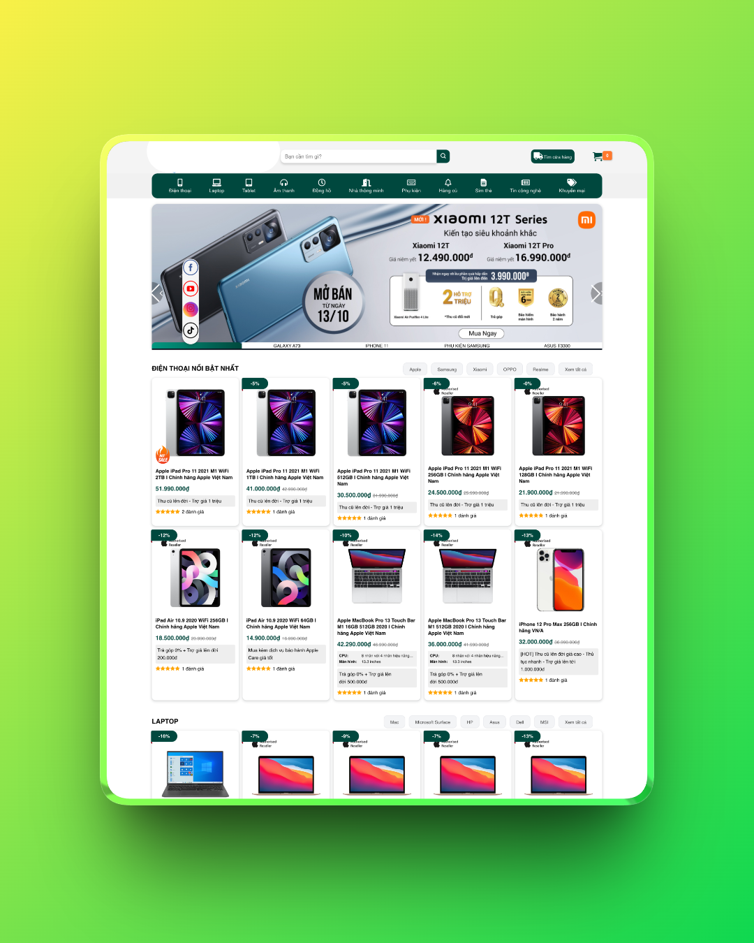 Theme wordpress cửa hàng điện thoại