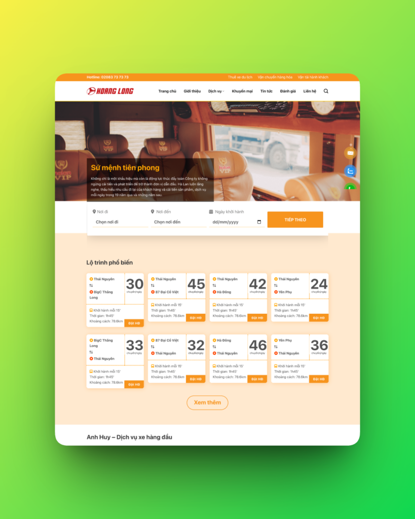 Theme wordpress nhà xe dịch vụ