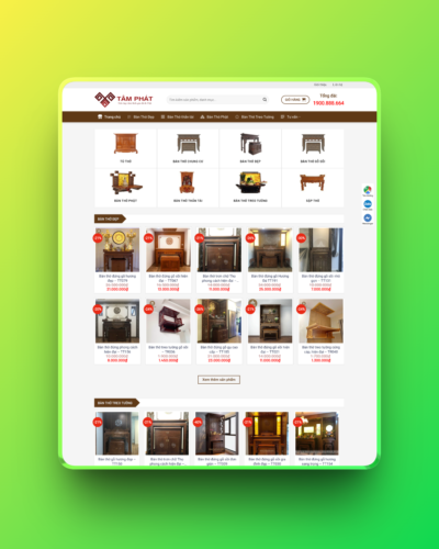 Theme wordpress bán bàn thờ, nội thất