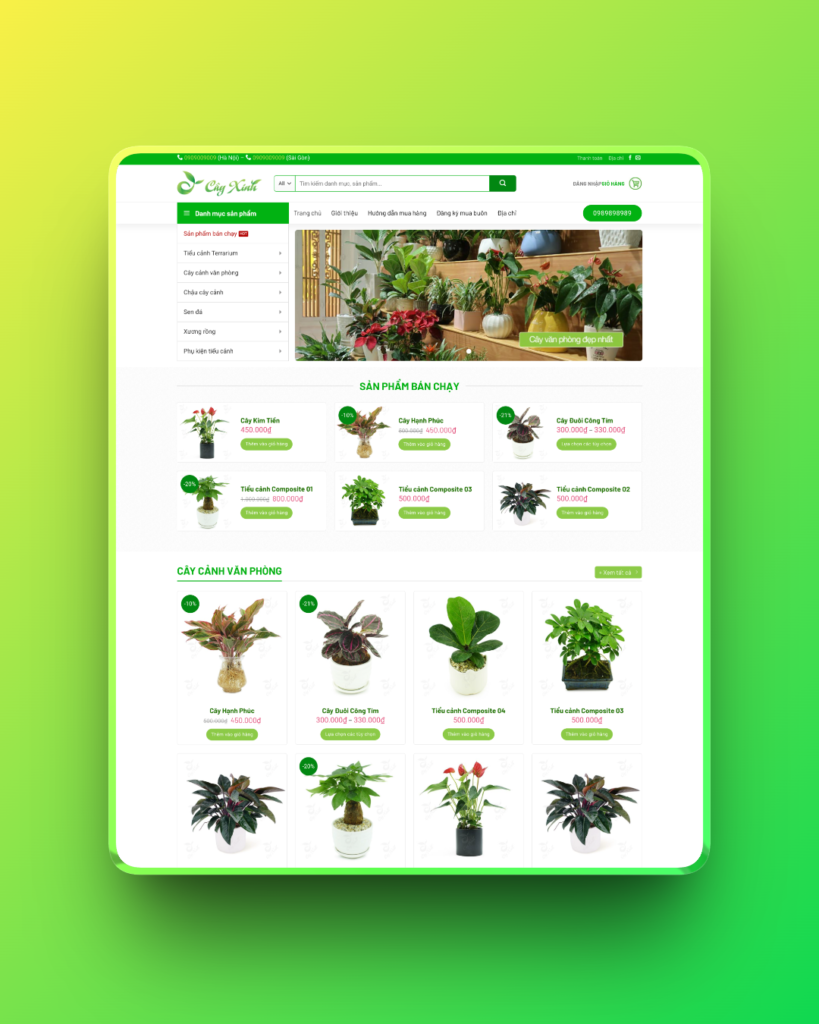 Theme wordpress cây xanh 01