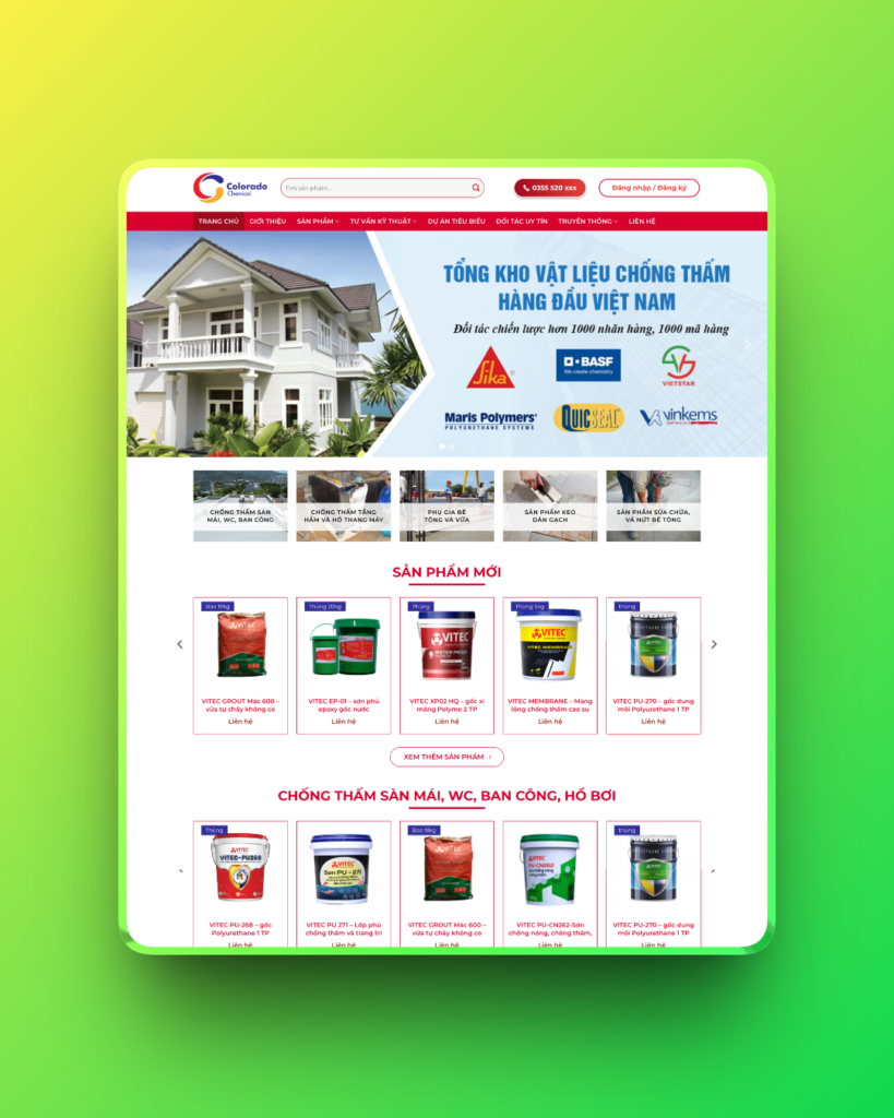 Theme wordpress bán sơn chống thấm