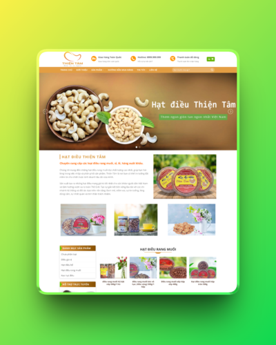 Theme wordpress nông sản hạt điều 01