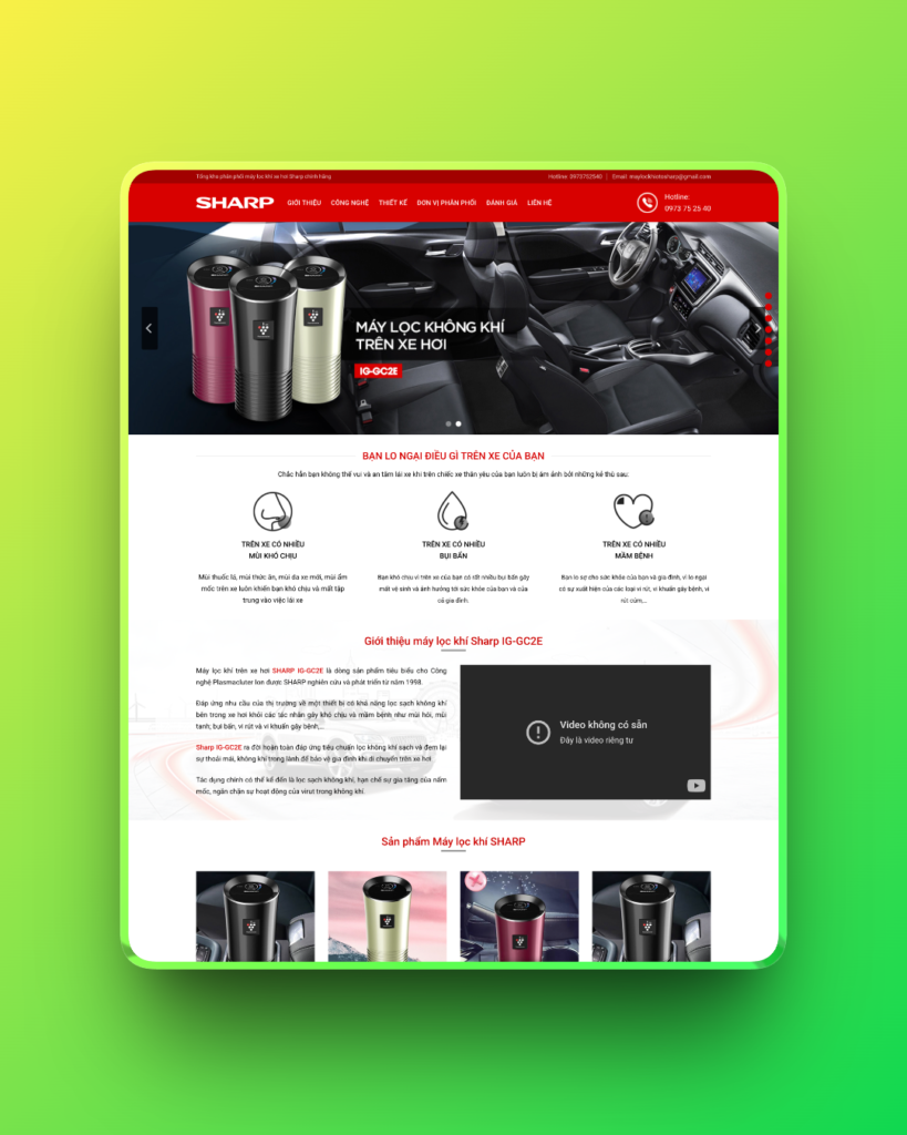 Theme wordpress bán máy lọc khí