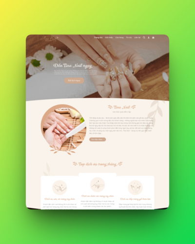 Theme wordpress dịch vụ nail và phụ kiện