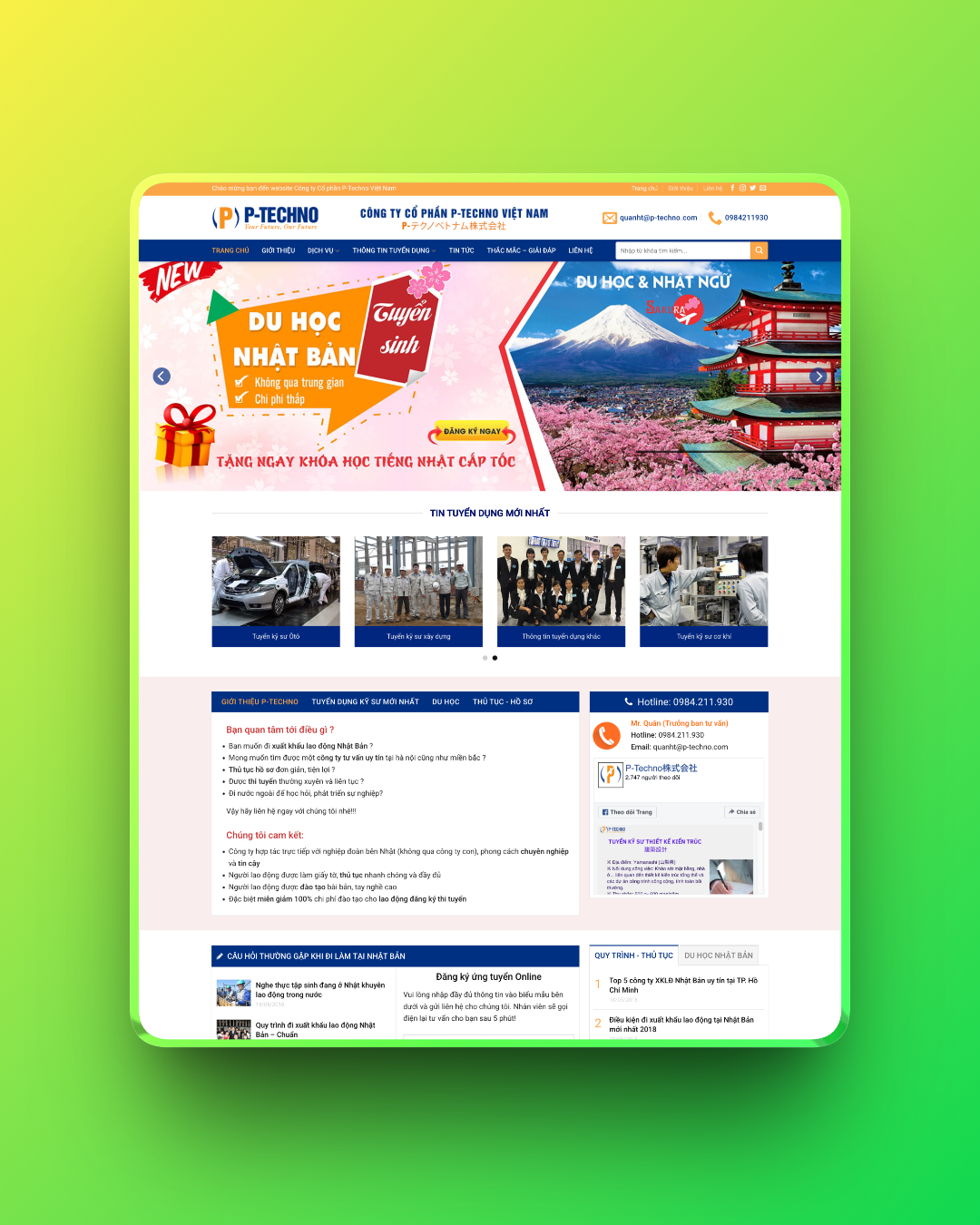 Theme wordpress công ty xuất khẩu lao động