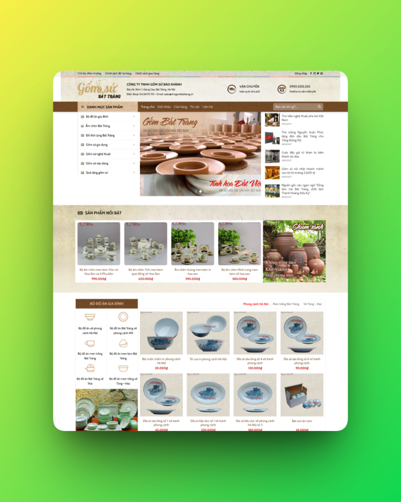 Theme wordpress đồ gốm