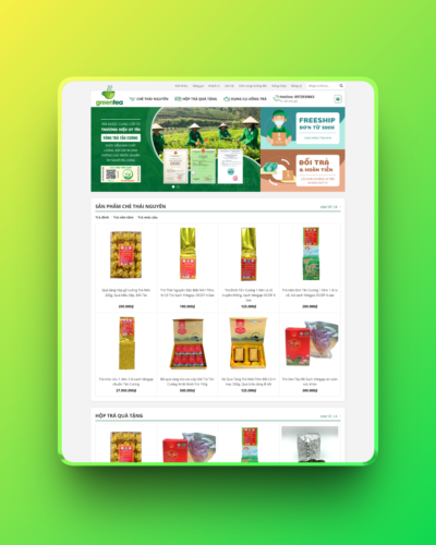 Theme wordpress bán trà xanh 03