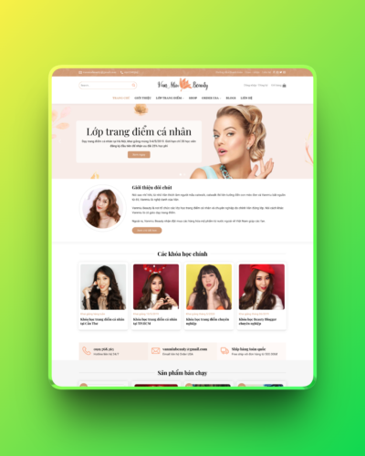Theme wordpress dạy trang điểm
