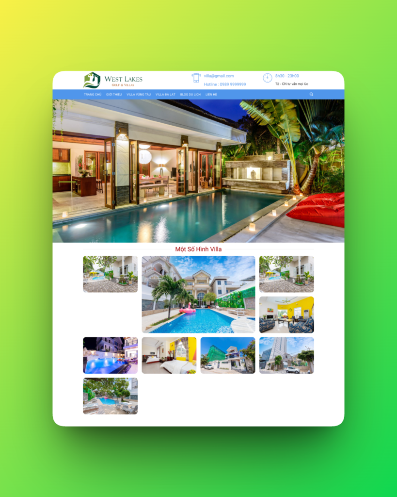Theme wordpress cho thuê villa khách sạn