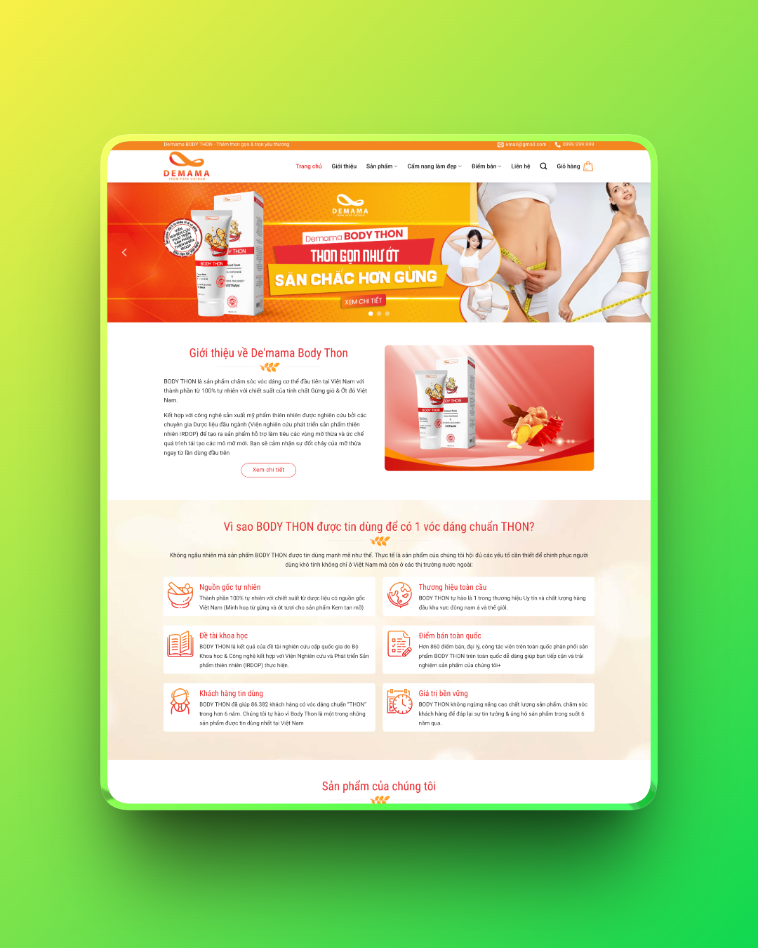 Theme wordpress bán thực phẩm chức năng 02