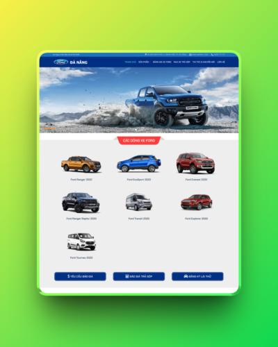 Theme wordpress bán ô tô Ford