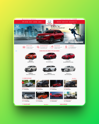 Theme wordpress bán xe honda 01
