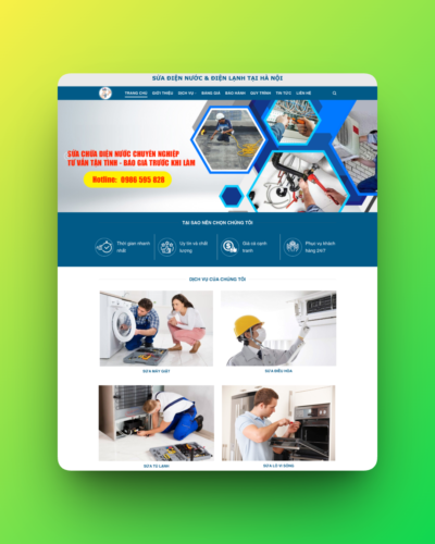 Theme wordpress dịch vụ điện nước 02