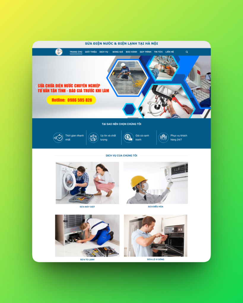 Theme wordpress dịch vụ điện nước 02