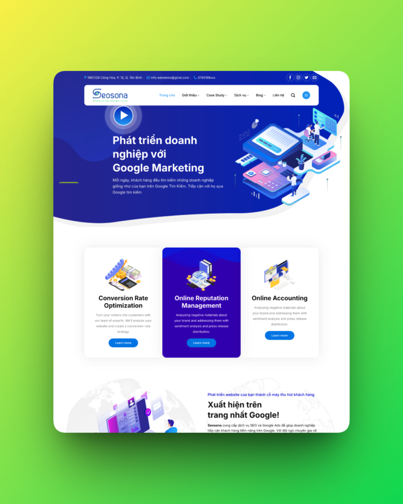 Theme wordpress dịch vụ agency 01