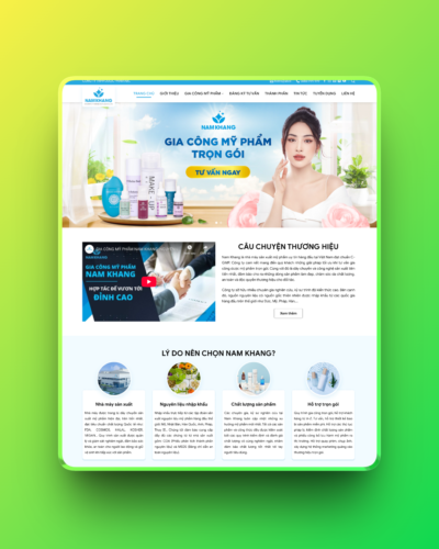 Theme wordpress gia công mỹ phẩm