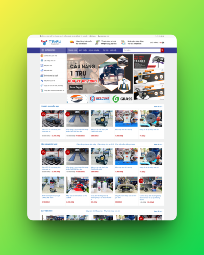 Theme wordpress bán thiết bị rửa xe ô tô