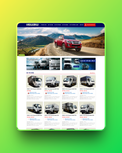 Theme wordpress bán xe Isuzu