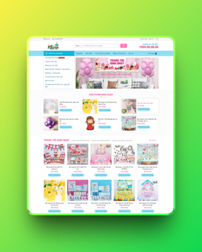 Theme wordpress bán đồ trang trí sinh nhật