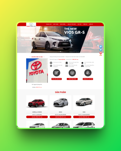 Theme wordpress bán xe toyota 03