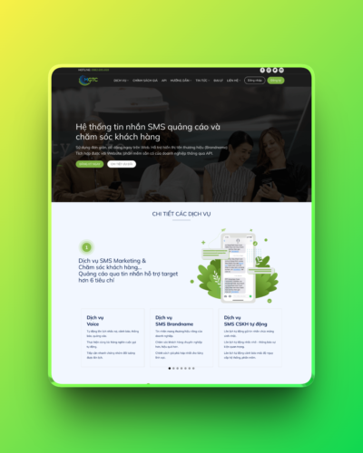 Theme wordpress dịch vụ nhắn tin SMS