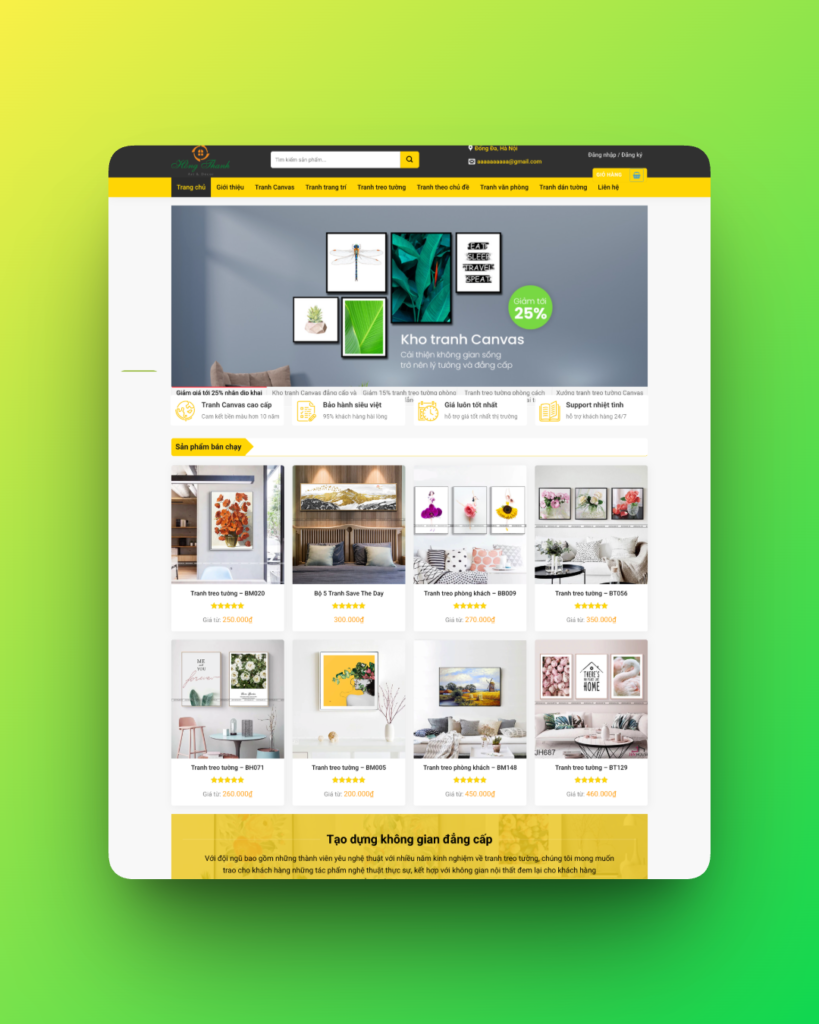 Theme wordpress bán tranh treo tường