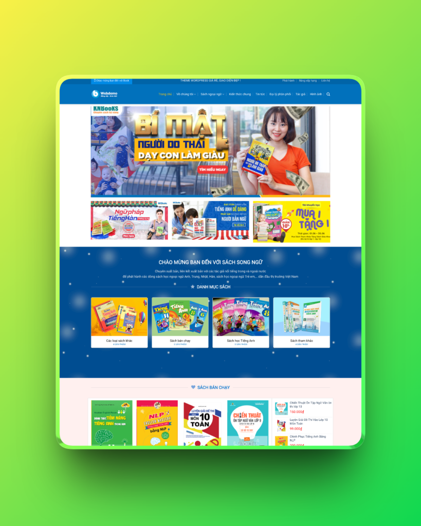Theme wordpress bán sách