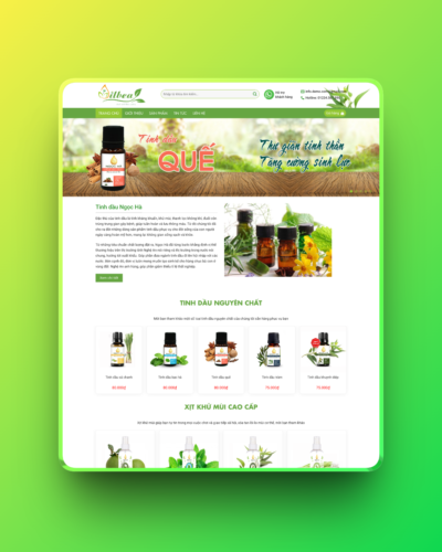 Theme wordpress bán tinh dầu