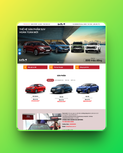 Theme WordPress hảng xe kia