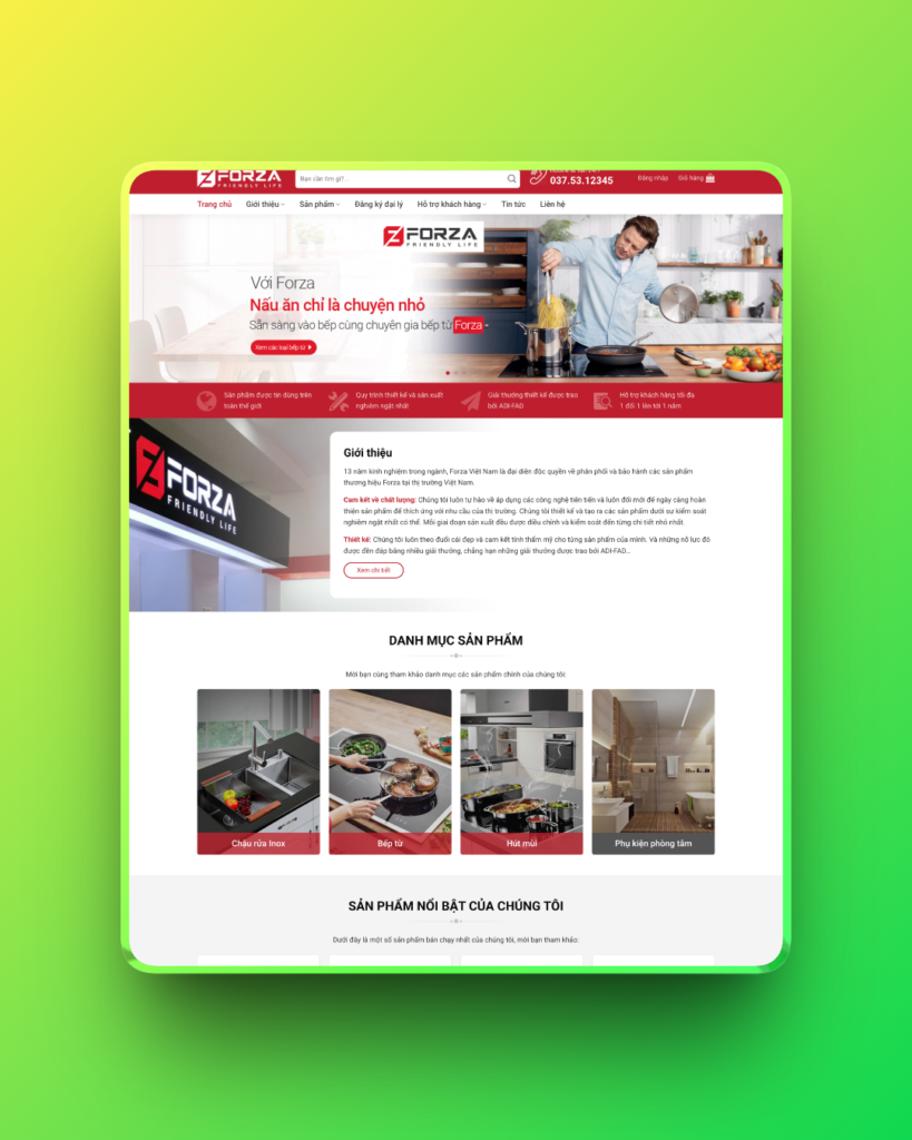 Theme wordpress bán bếp từ 03