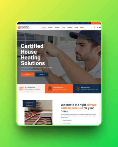 Theme WordPress giới thiệu điện lạnh