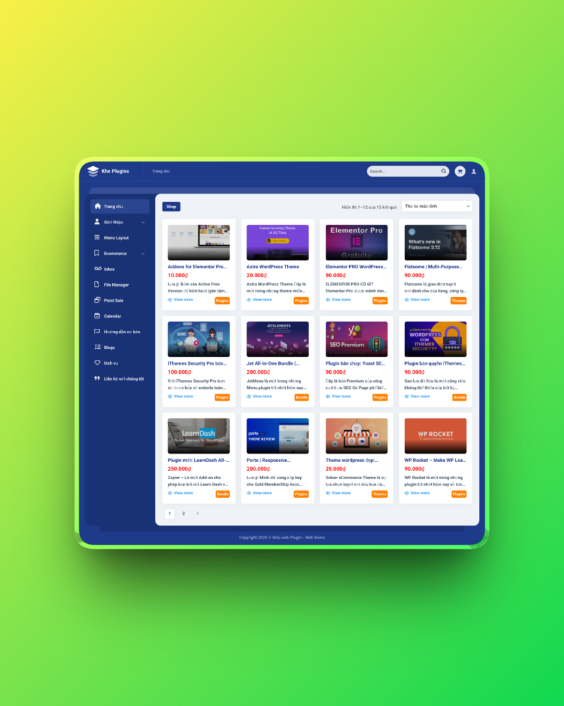 Theme wordpress bán plugin, theme